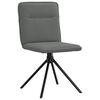 vidaXL Dining Chair Set of 2 Dark Grey Polyester, Plywood, Metal Medium