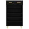 vidaXL Shoe Cabinet Black Engineered Wood Medium Shoe Cabinet