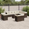 vidaXL Garden Sofa Set Brown, Cream white