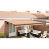 vidaXL Retractable Awning Yellow and White