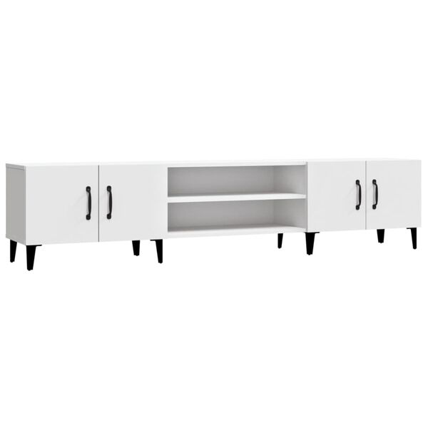 vidaXL TV Cabinet White Engineered wood Large TV Cabinet Rectangular