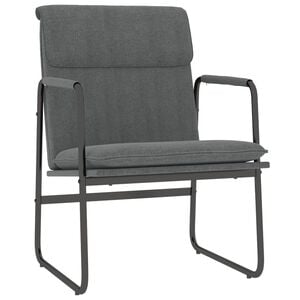 vidaXL Lounge Chair Dark Grey Polyester Single Lounge Chair