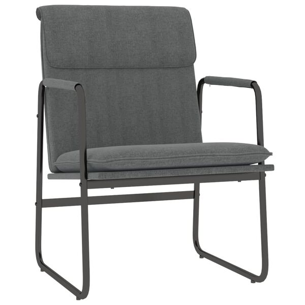 vidaXL Lounge Chair Dark Grey Polyester Single Lounge Chair