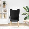 vidaXL Armchair Black 24.41 x 26.38 x 37.60 in Sherpa Fabric
