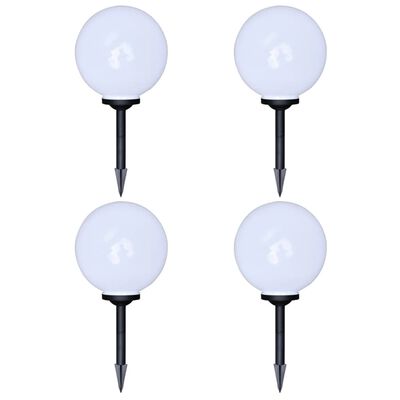 vidaXL Outdoor Pathway Lamps 4 pcs LED 11.8" with Ground Spike