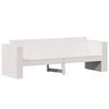 vidaXL Garden Sofa White Solid Pine Wood 3-Seater Durable Garden Sofa