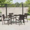 vidaXL Garden Dining Set 5 pcs Brown and Black PE Rattan