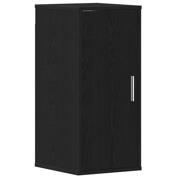 vidaXL Shoe Cabinet Black Oak Engineered Wood Small Wall mounting