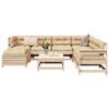 vidaXL Garden Sofa Set Natural Pine Solid pine wood, Plywood Large