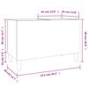 vidaXL Record Cabinet Grey sonoma Engineered wood, solid eucalyptus wood