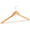 vidaXL Hanger Set of 50 Light brown Hardwood, Metal Standard Rotatable