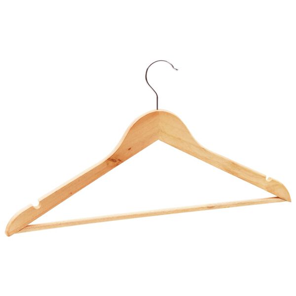 vidaXL Hanger Set of 50 Light brown Hardwood, Metal Standard Rotatable