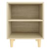 vidaXL Bed Cabinet Sonoma Oak Engineered wood, solid eucalyptus wood