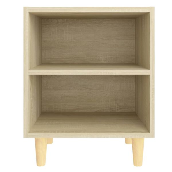 vidaXL Bed Cabinet Sonoma Oak Engineered wood, solid eucalyptus wood