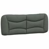 vidaXL Headboard Cushion Dark grey Fabric (100% polyester), PP fiber 55 in