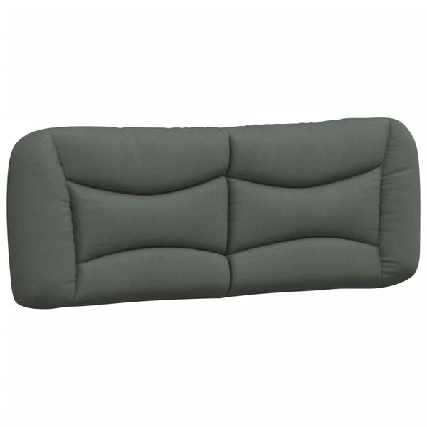 vidaXL Headboard Cushion Dark grey Fabric (100% polyester), PP fiber 55 in