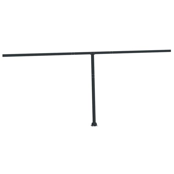 vidaXL Awning Post Set Anthracite Iron Large Adjustable Armrests