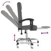 vidaXL Reclining Office Chair Dark Gray 100% polyester, Metal, Plywood