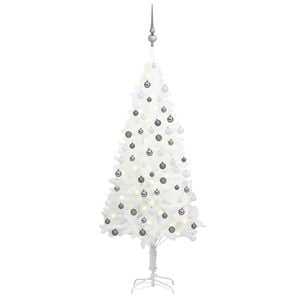 vidaXL Christmas Tree White PE (Polyethylene), Steel, Plastic Medium