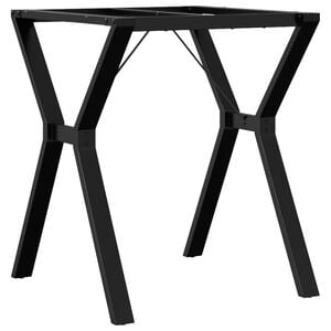 vidaXL Dining Table Leg Black Powder-coated steel Medium