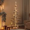vidaXL Wooden Christmas Tree for Decoration 70.9" Solid Wood Pine