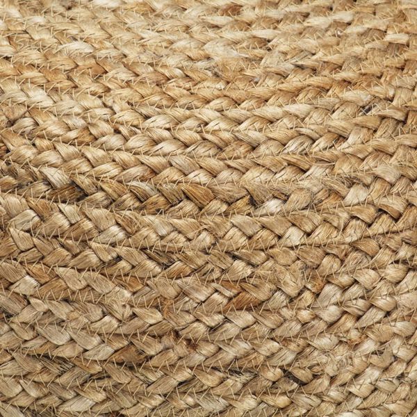 vidaXL Pouffe Beige Jute, EPS foam balls Medium Pouffe Round Rustic