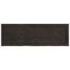 vidaXL Bathroom Countertop Dark Brown 47.2 x 15.7 x (0.8-1.6) " Treated Solid Wood