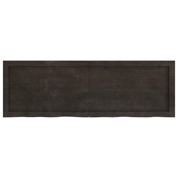 vidaXL Bathroom Countertop Dark Brown 47.2 x 15.7 x (0.8-1.6) " Treated Solid Wood