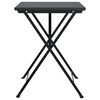 vidaXL Folding Bistro Table Black PE rattan, powder-coated steel Medium