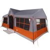 vidaXL Family Tent Grey and Orange 244.88 x 116.14 x 93.70 in