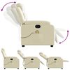 vidaXL Massage Recliner Chair Cream