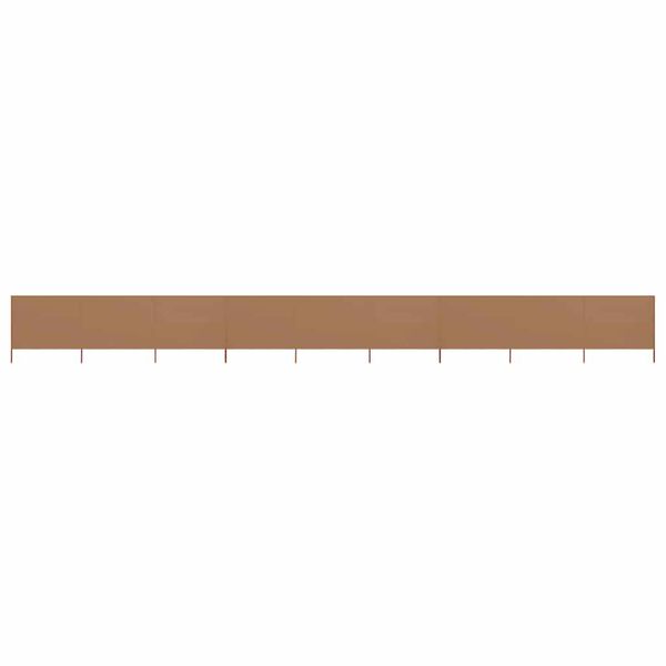 vidaXL Wind Screen Taupe Non-woven fabric, wood Large Foldable