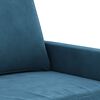 vidaXL 2-seater Sofa Blue Velvet (100% polyester), metal, textilene