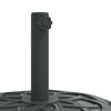 vidaXL Parasol Base Black Polyethylene and concrete base, iron tube