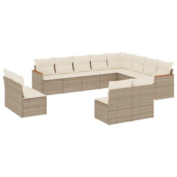 vidaXL Garden Sofa Set Beige