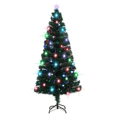vidaXL Artificial Christmas Tree with Stand/LED 6 ft Fiber Optic