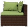 vidaXL Garden Lounge Set Brown PE rattan Modular Garden Lounge Set