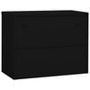 vidaXL Office Cabinet Black Steel Medium Office Cabinet Rectangular