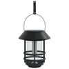 vidaXL Solar Outdoor Wall Lantern Set of 4 Black and transparent