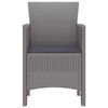 vidaXL Garden Chair 4 pcs Light gray 53 x 49 x 85 cm PP