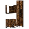 vidaXL Bathroom Furniture Set Smoked Oak Engineered wood, metal, glass