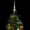 vidaXL Artificial Hinged Christmas Tree 150 LEDs & Ball Set 59.1"