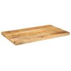 vidaXL Table Top 19.7"x11.8"x1" Rectangular Solid Wood Rough Mango
