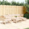 vidaXL Garden Lounge Set Natural Pine Solid Pine Wood 5 Piece Set