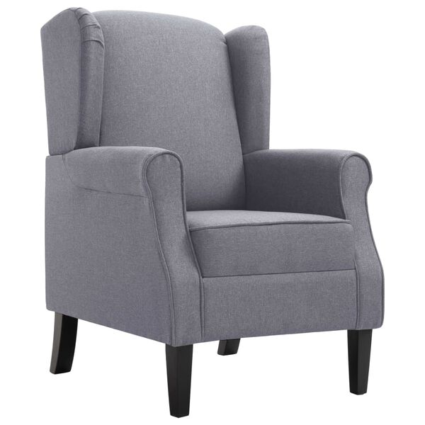 vidaXL Armchair Dark Gray Cotton Single Ergonomic Modern Durable