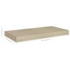 vidaXL Wall Shelf Set of 4 Oak Honeycomb MDF, Metal 19.7 x 9.1 x 1.5 in