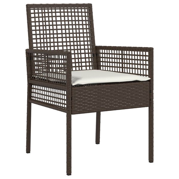 vidaXL Garden Chair 2 pcs Brown 53 x 60 x 85cm poly rattan