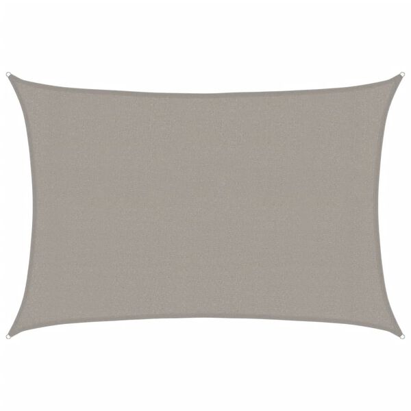 vidaXL Sunshade Sail 0.5 oz/ft&sup2; Rectangular Light Gray 9.8'x14.8' HDPE