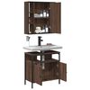 vidaXL Bathroom Furniture Set Brown Oak