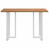 vidaXL Bar Table Light brown Solid oak wood Large Adjustable Feet